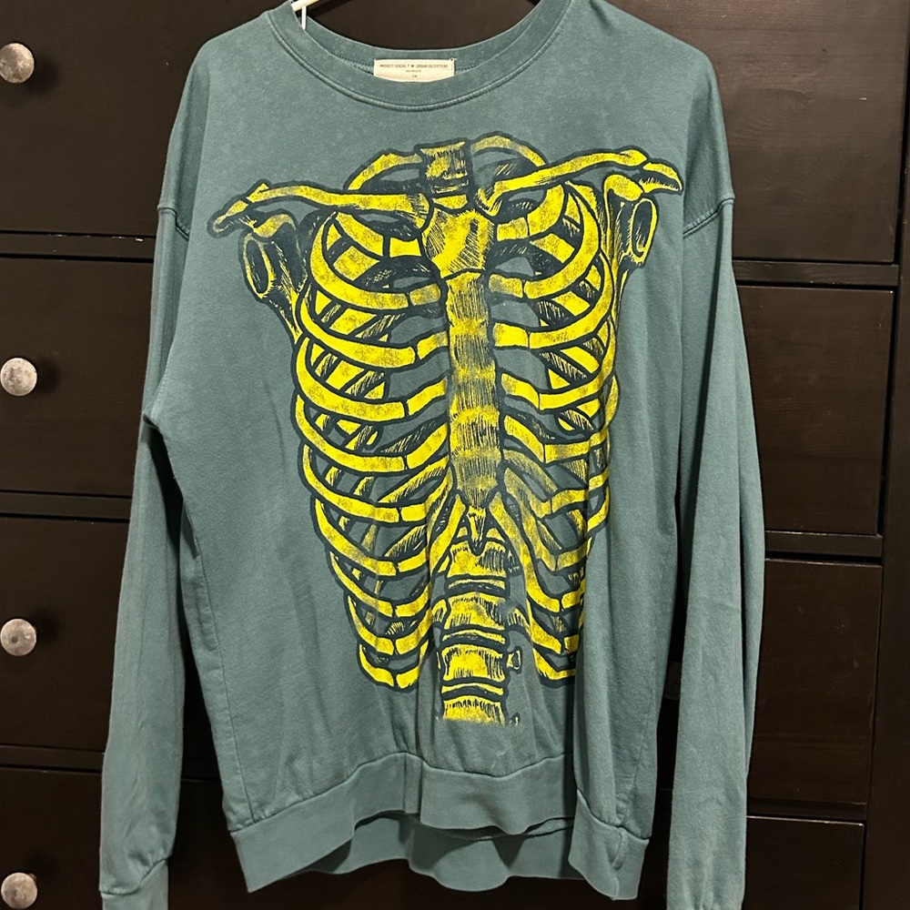Project Social T Skeleton Crewneck Sweater Urban Outfitters